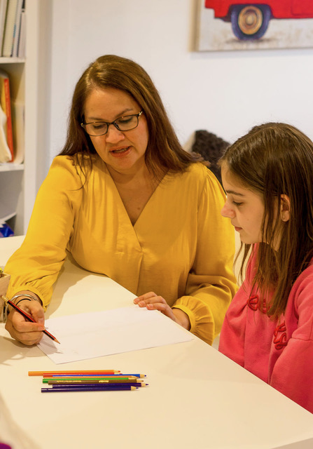 Writing activity with a learner
